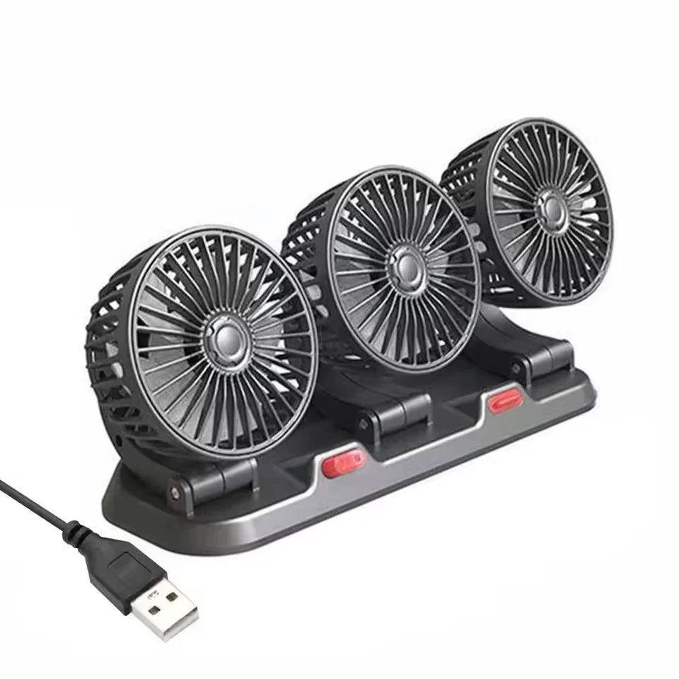 3 Head USB Car Fan for Powerful Cooling