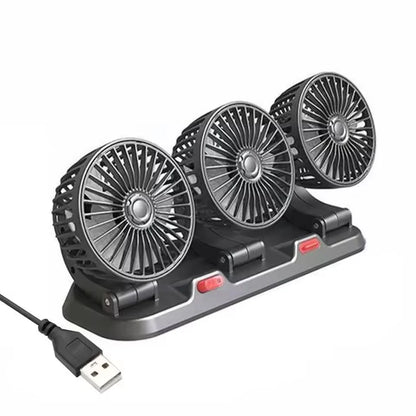 3 Head USB Car Fan for Powerful Cooling